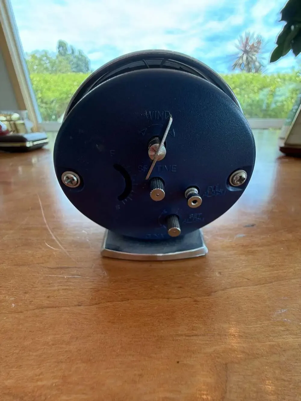 Vintage Westclox Baby Ben Rate Blue Wind-up Alarm Clock Works